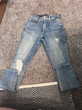 Lucky Brand Light Blue Distressed High-Rise Jeans